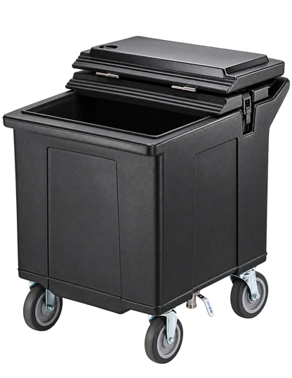 Carlisle IC225003 Black Cateraide Ice Caddy (2 Rigid Casters, 2 Swivel Casters)