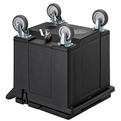 Carlisle IC225003 Black Cateraide Ice Caddy (2 Rigid Casters, 2 Swivel Casters)