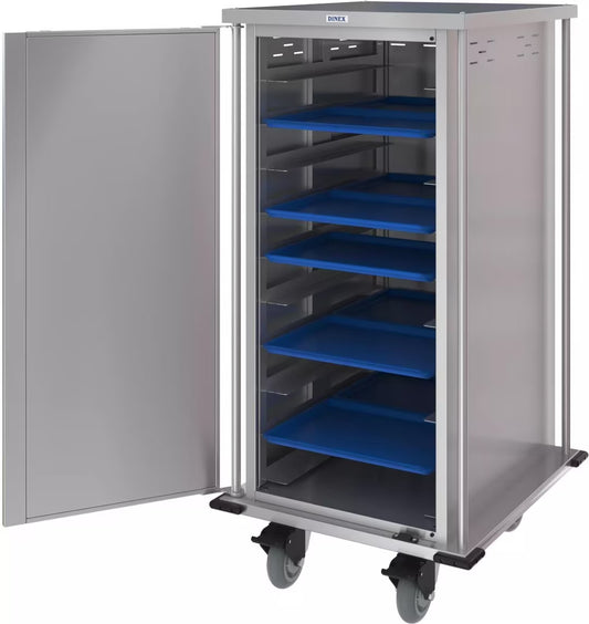 Carlisle DXPTQC20DX2768 2 Trays Per Slide 20 Trays Single Door Totally Quiet Compact Cart - 3SD TR Aethon Base