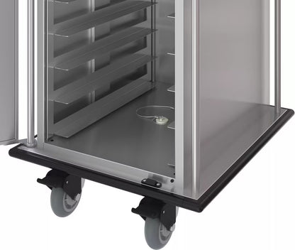 Carlisle DXPTQC24PTX2578 Totally Quiet Meal Cart-Pass-Thru - 4.75" Tray-Drain-Wrap Bumper