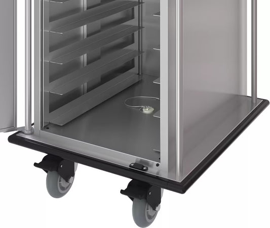 Carlisle DXPTQC24PTX2578 Totally Quiet Meal Cart-Pass-Thru - 4.75" Tray-Drain-Wrap Bumper