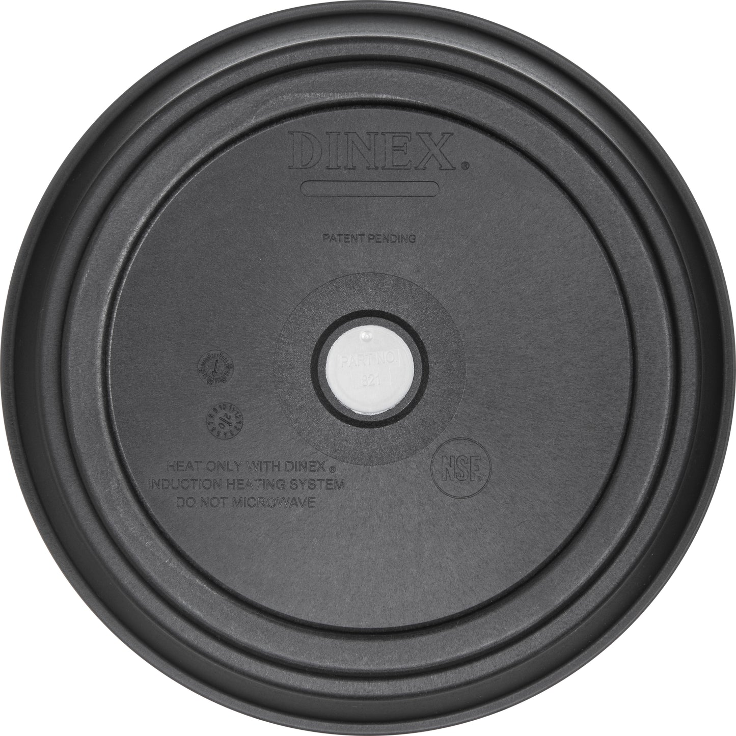 Dinex DX821003 9 3/4" (12/cs) Onyx Plastic Smart.Therm Induction Base