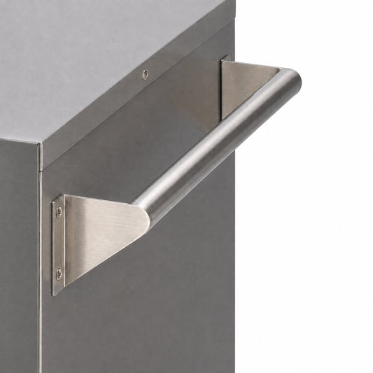 Dinex DXPICTPH Silver Stainless Steel Push Handle for TQ Economy (for 16, 20 and 24 tray carts)