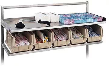 Dinex DXPISSS60 7 Bins 60" Stainless Steel Straddle Style Starter Station