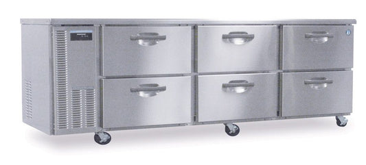Hoshizaki HUR96A-D Three Section Stainless Drawers Undercounter Refrigerator