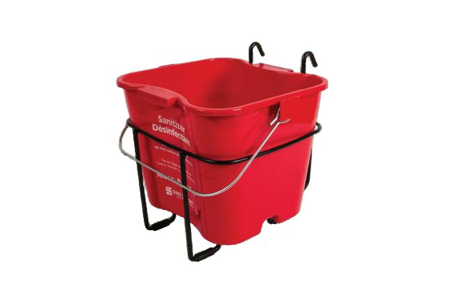 San Jamar KPPS196WM Black Wall Mounted Kleen-Pail Pro 196 Stand