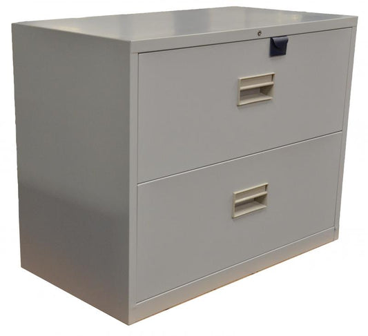 Omcan 21652 Light-Gray 2-Drawer Legal Lateral File Cabinet