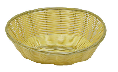 Omcan 47197 9.5" x 6.25" x 2.75" Oval Natural Woven Basket