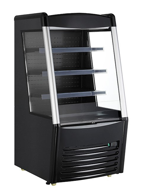 Omcan 47515 9.18 cu.ft. 28" Black Grab-and-Go Open Refrigerated Self-Serve Display Case