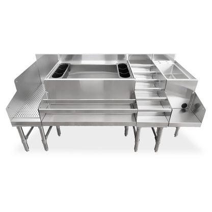 Omcan 47520 36" Ice Bin with 3" Backsplash 2 Holders