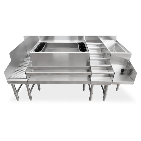 Omcan 47520 36" Ice Bin with 3" Backsplash 2 Holders