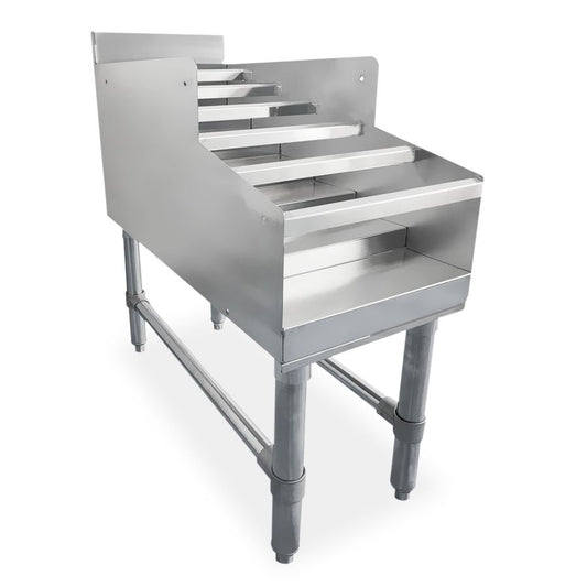 Omcan 47523 12" Stainless Steel Liquor Display Rack with 3" Backsplash