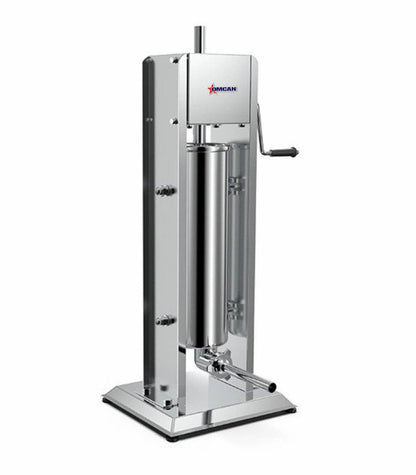 Omcan 47539 15 lbs/7 kg Manual Stainless Steel Vertical Gear Drive Sausage Stuffer