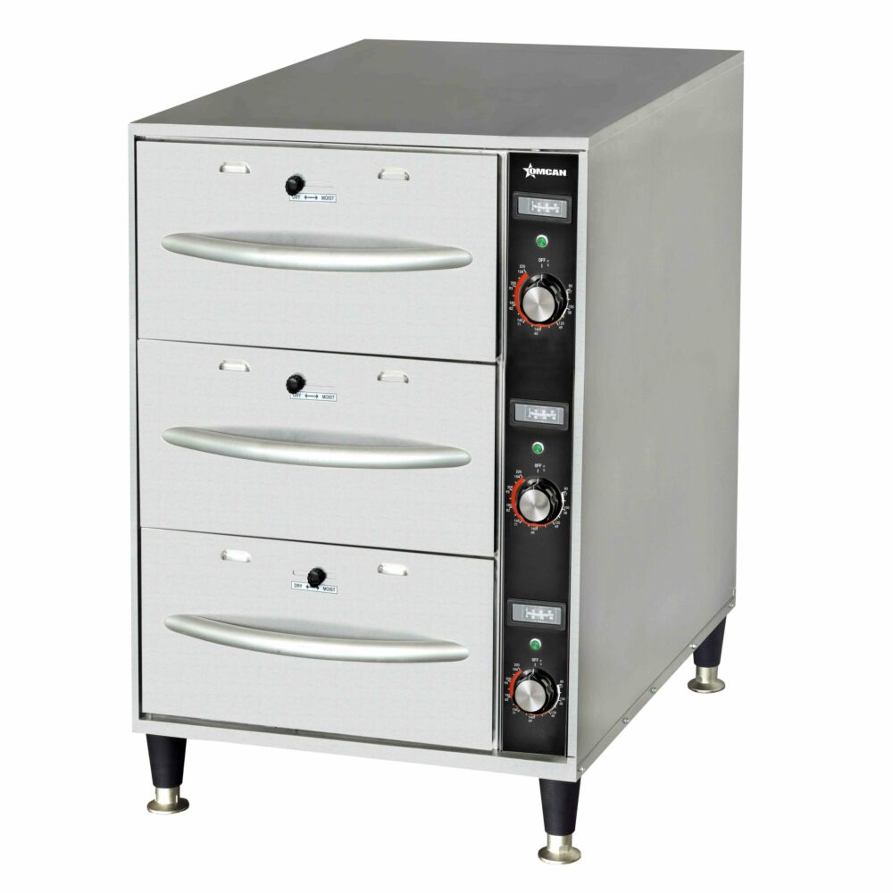 Omcan 47547 Triple Freestanding Narrow Warming Drawer