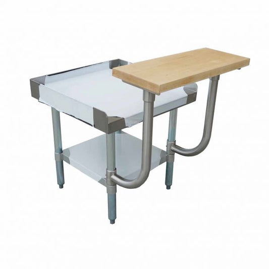 Omcan 47569 10" x 72" Wooden Adjustable Cutting Board for 72" Long Equipment Stand