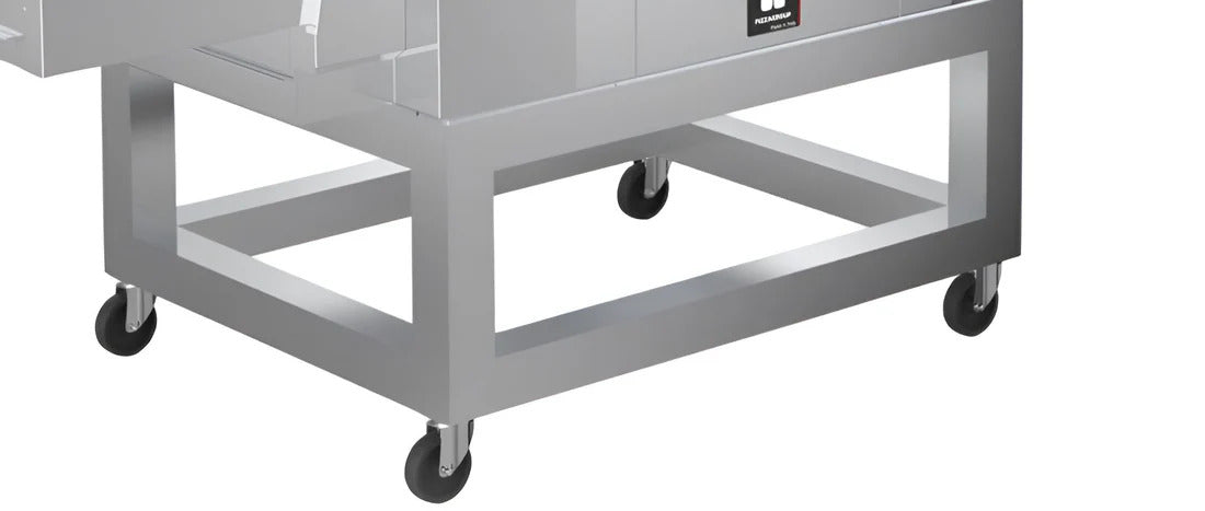 Omcan 47576 Single Stainless Steel Freestanding Stand with Wheels for 24″ Dragon Pizza Oven