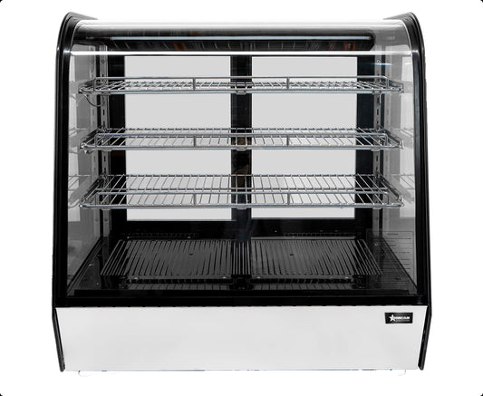 Omcan 47966 6.5 cu. ft. (186 Liters) 35" Curved Glass Countertop Refrigerated Display