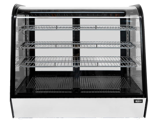 Omcan 47968 10 cu. ft. (277 Liters) 60" Curved Glass Countertop Refrigerated Display