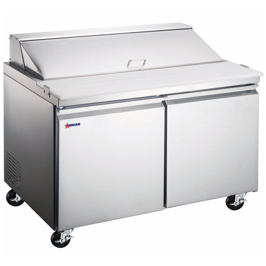 Omcan 50050 47" 2-Door Mega Refrigerated Prep Table