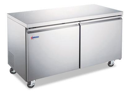 Omcan 50056 12 cu. ft. / 338 L 47" 2-Door Undercounter Refrigerator