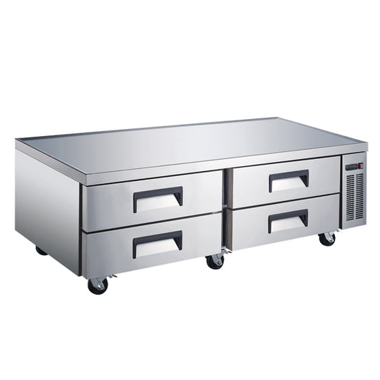 Omcan 50072 14 cu. ft. / 358 L 72" 4-Drawer Refrigerated Chef Base
