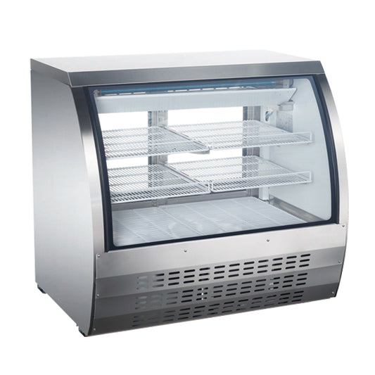 Omcan 50079 47" Floor Refrigerated Showcase with Stainless Steel Exterior