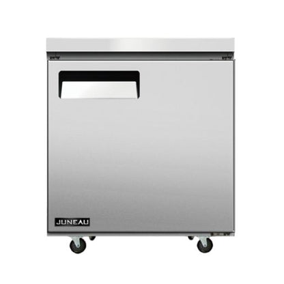 Omcan 58010 3.4cu.ft. 27" Single Door Stainless Steel Undercounter Juneau Refrigerator
