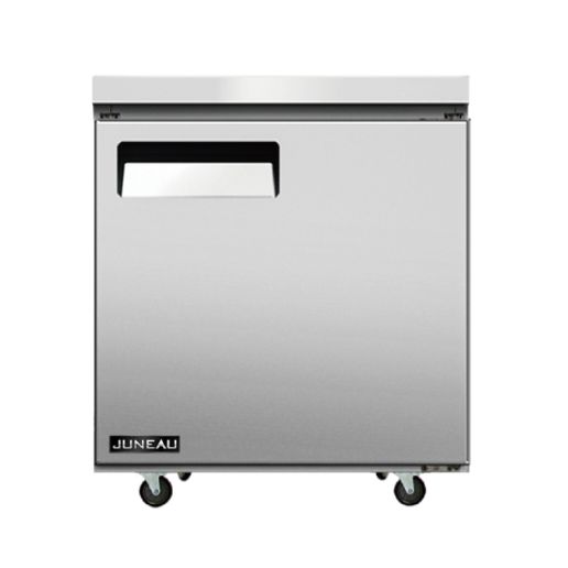 Omcan 58010 3.4cu.ft. 27" Single Door Stainless Steel Undercounter Juneau Refrigerator