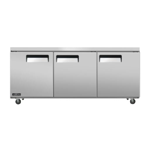 Omcan 58018 11 cu.ft. 72" Double Door Stainless Steel Undercounter Juneau Refrigerator