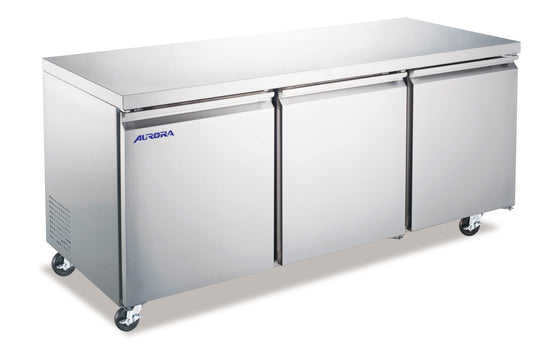 Omcan 59091 72" 3-Door Undercounter Aurora Refrigerator