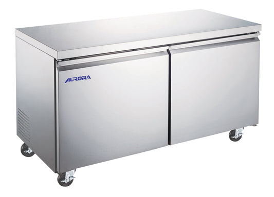 Omcan 59093 60" 2-Door Undercounter Aurora Refrigerator