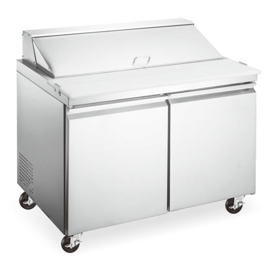 Omcan 59129 72" 2-Door Aurora Mega Refrigerated Prep Table