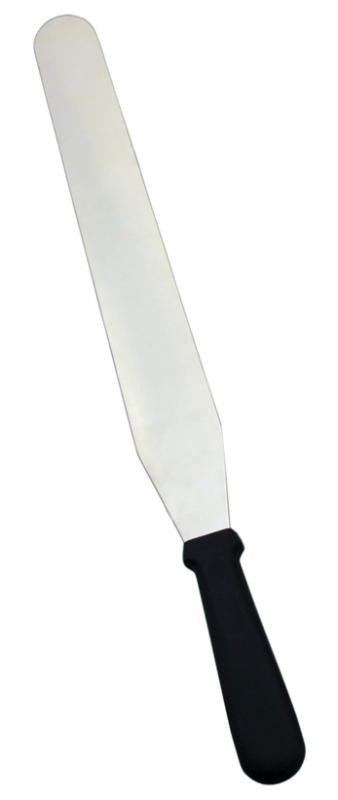 Omcan 80001 Stainless Steel Bakery Spatula with 10" x 1 3/8" blade and Black Plastic Handle