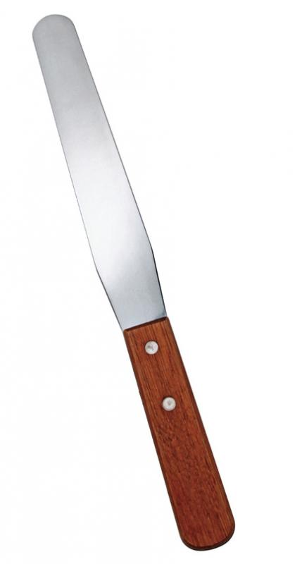 Omcan 80003 Stainless Steel Bakery Spatula with 10" x 1 3/8" blade and Wooden Handle