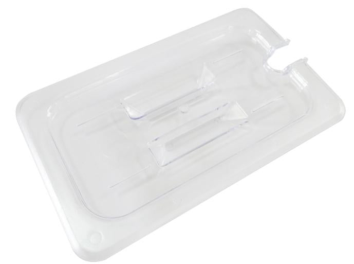 Omcan 80021 Quarter-size Clear Polycarbonate Slotted Cover for Food Pan