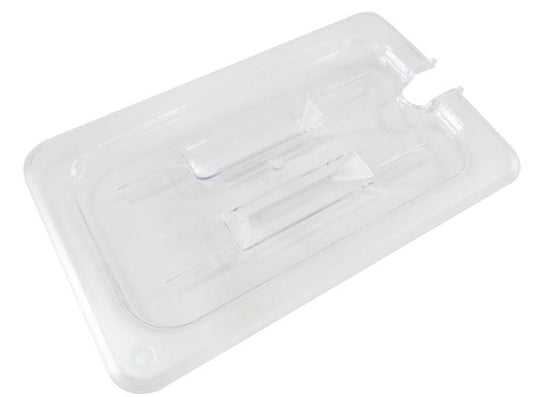 Omcan 80021 Quarter-size Clear Polycarbonate Slotted Cover for Food Pan