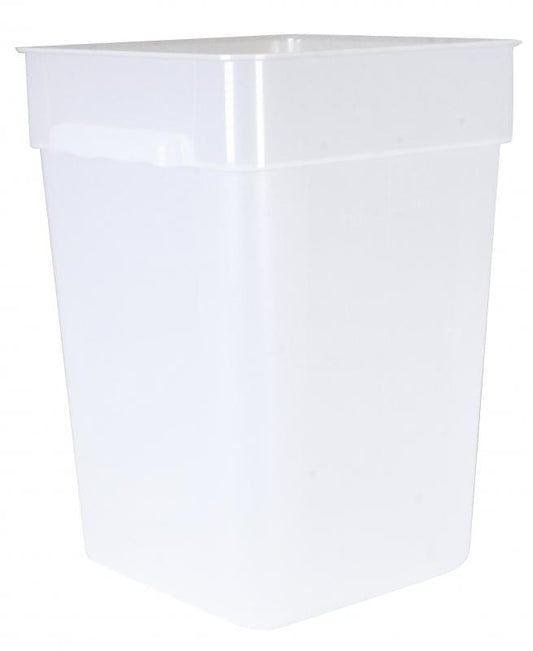 Omcan 80197 22 Qt Translucent Square Polypropylene Food Storage Container