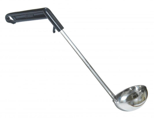 Omcan 80321 13" Long Stainless Steel Ladle with Black Plastic Handle