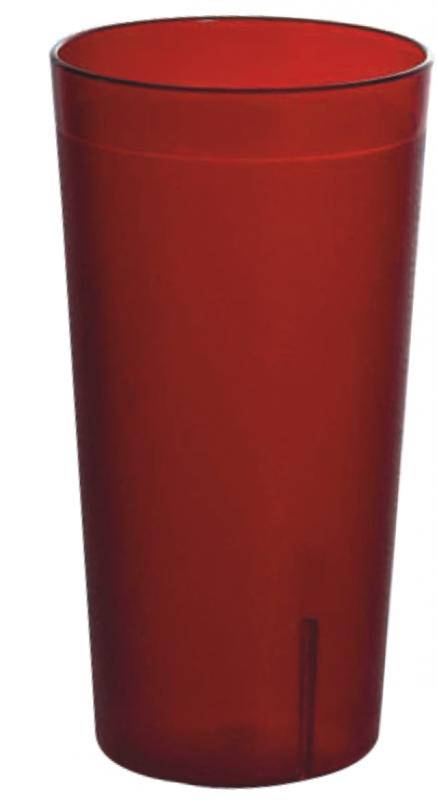 Omcan 80333 8 oz / 237 ml Red Pebbled Tumbler