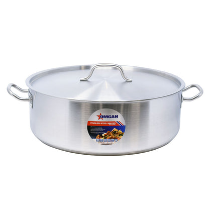 Omcan 80429 25 Qt Stainless Steel Brazier with Cover