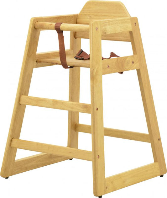 Omcan 80610 Walnut Wooden Commercial High Chair