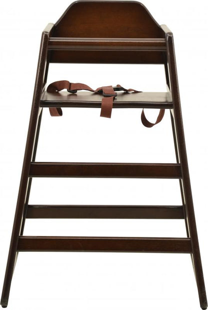 Omcan 80611 Mahogany Wooden Commercial High Chair