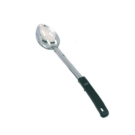 Omcan 80734 13" Stainless Steel Slotted Basting Spoon with Stop-Hook Handle
