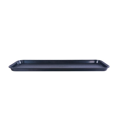 Omcan 81100 9" x 26" Black ABS Plastic Food and Produce Display / Merchandising Tray
