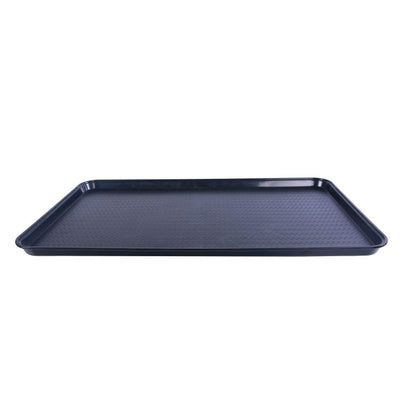 Omcan 81102 18" x 26" Black ABS Plastic Food and Produce Display / Merchandising Tray