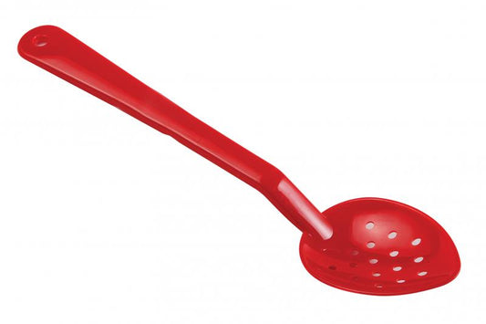 Omcan 85097 13" Red Polycarbonate Perforated Serving Spoon