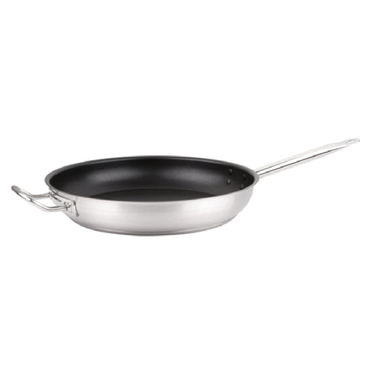 Omcan 85274 12" Stainless Steel Non-stick Fry Pan with Help Handle