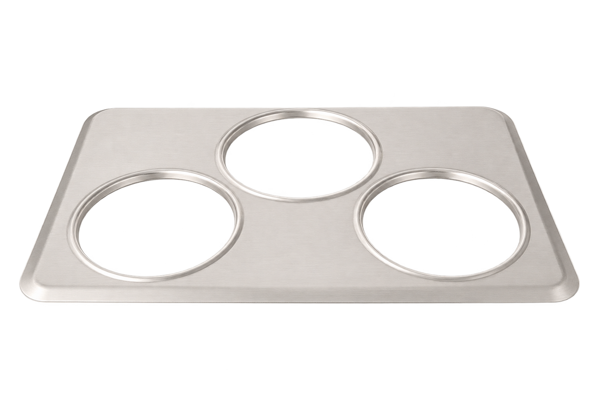 Omcan 44678 Adapter Plates - Fit (3) 4 Qt Steam Table Insets
