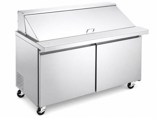 Omcan 50047 60" 2-Door Refrigerated Prep Table