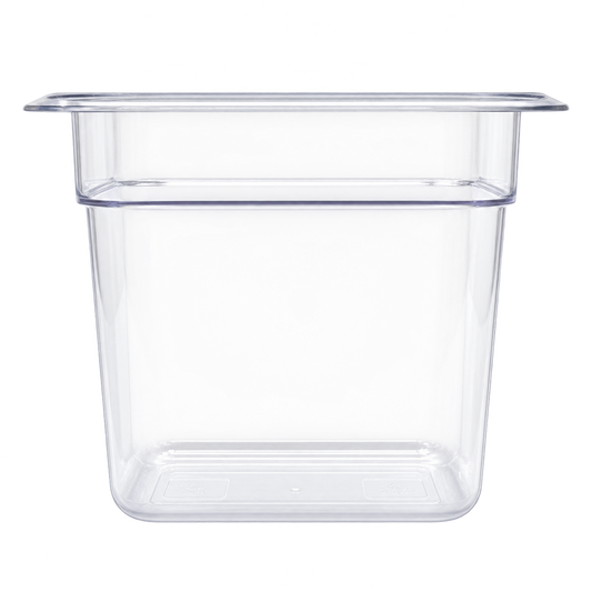 Omcan 80048 1/6 Clear Polycarbonate Food Pan with 5 14/16" Deep